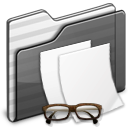 Documents Folder Black Icon 128x128 png